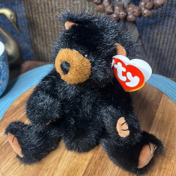 Ty Beanie Baby Ivan Jointed Black Bear 8” Plush Stuffed Animal Vintage 1993 - Picture 3 of 13
